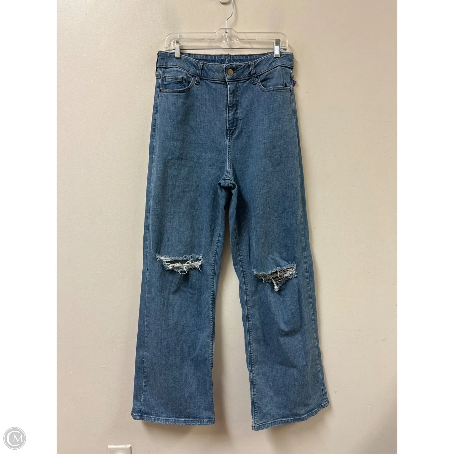 Jeans Wide Leg By New York And Co In Blue Denim, Size: 14