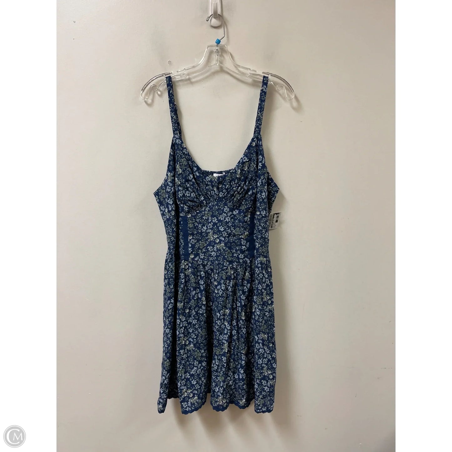 Dress Casual Short By Clothes Mentor In Blue & Green, Size: 2x