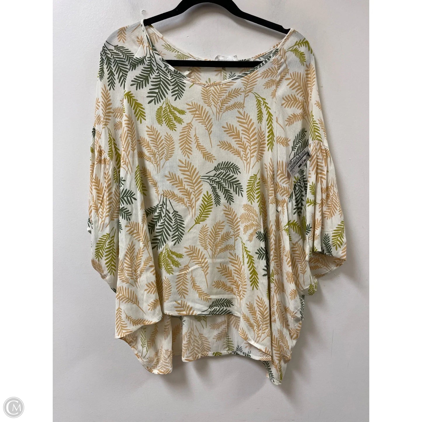 Top Short Sleeve By Mittoshop In Green & Orange, Size: M