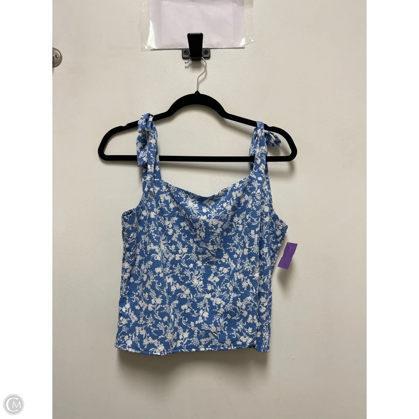 Top Sleeveless By Old Navy In Blue & White, Size: L