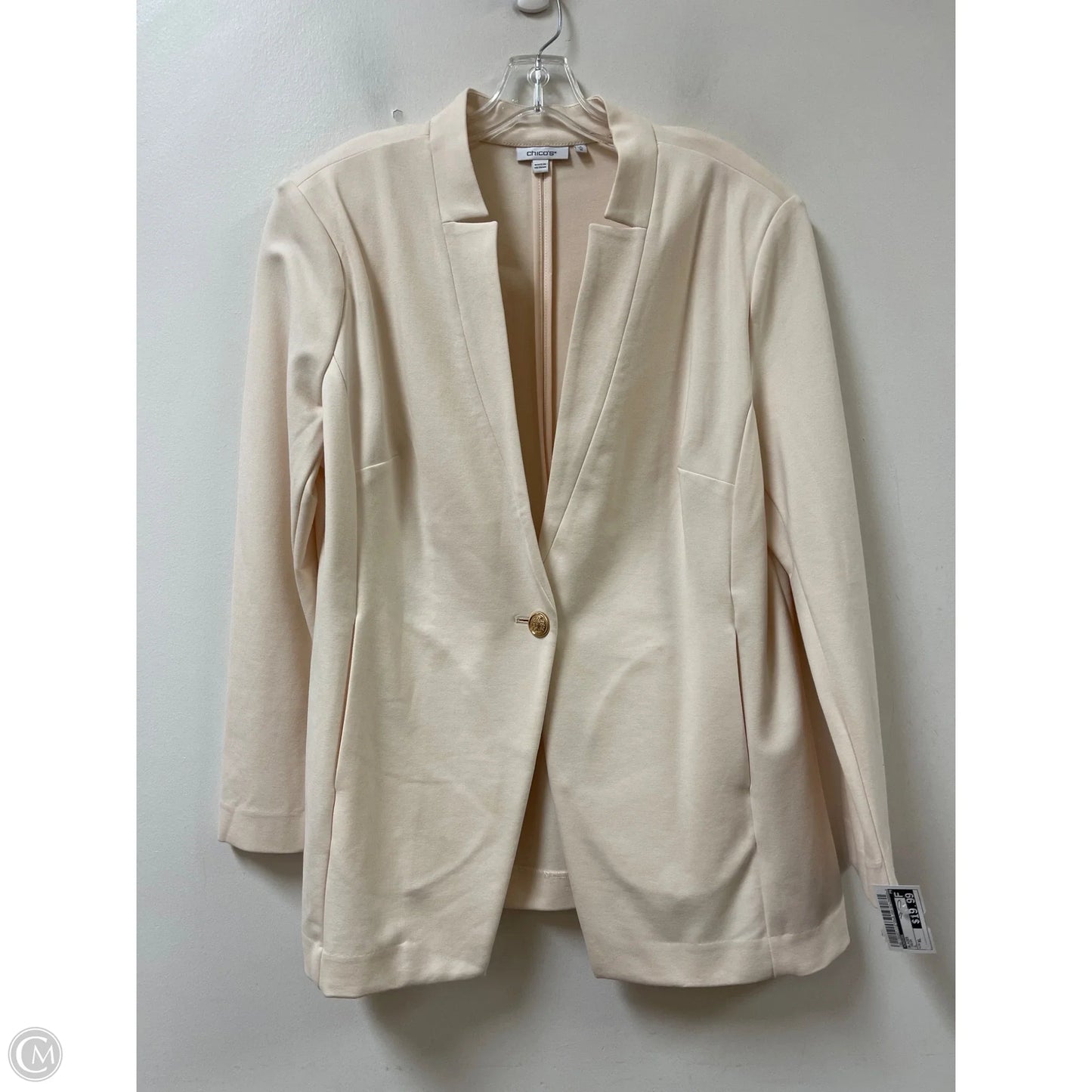 Blazer By Chicos In Cream, Size: Xl