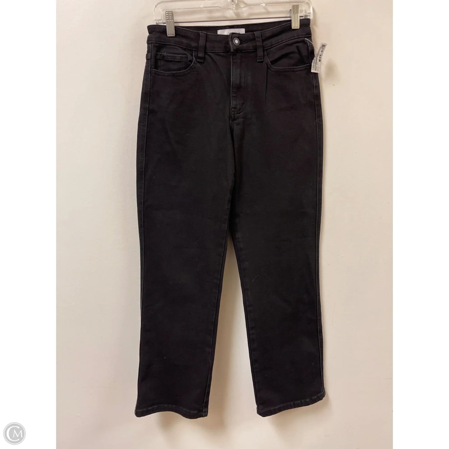 Jeans Straight By Vervet In Black Denim, Size: 4