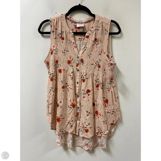 Top Sleeveless By Knox Rose In Pink, Size: S