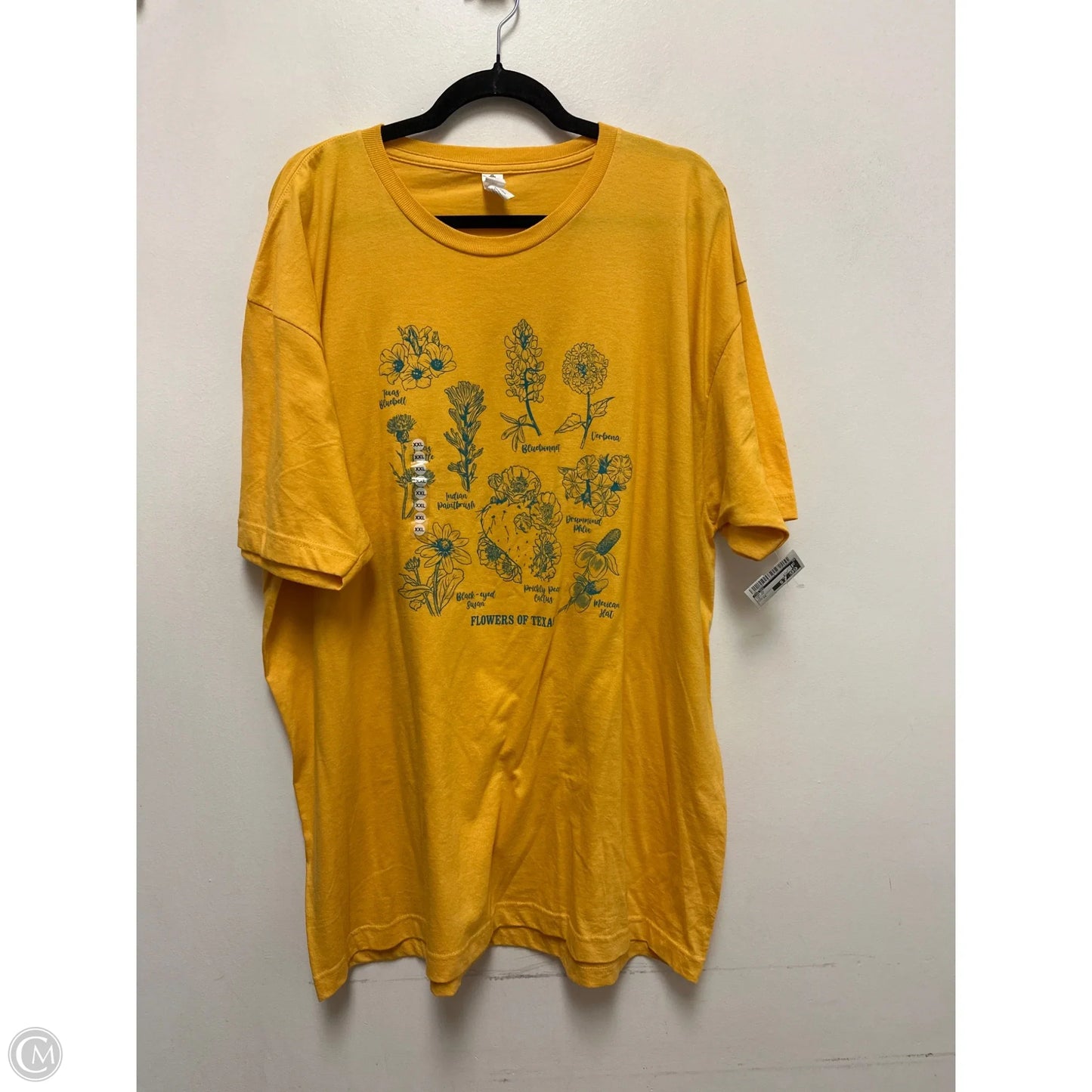 Top Short Sleeve By Tultex In Yellow, Size: 1x