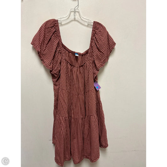 Dress Casual Short By Old Navy In Brown & Pink, Size: 2x