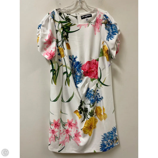 Dress Designer By Karl Lagerfeld In Floral Print, Size: Xl