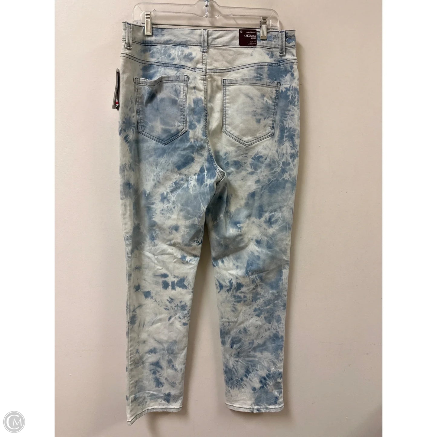 Jeans Straight By Gloria Vanderbilt In Tie Dye Print, Size: 14