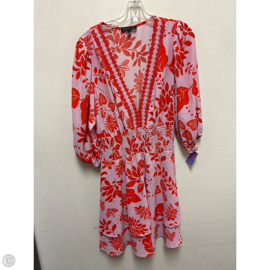 Dress Casual Short By Clothes Mentor In Purple & Red, Size: M