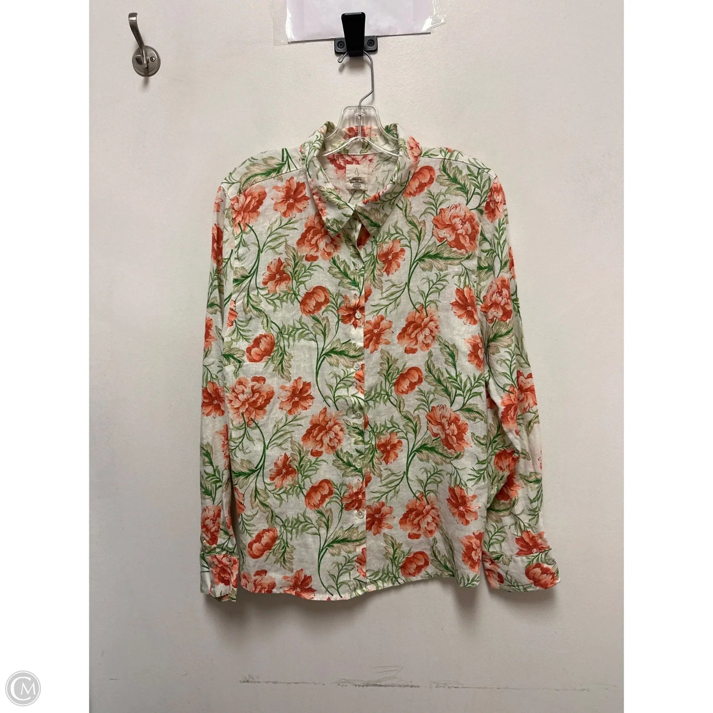 Blouse Long Sleeve By Joie In Floral Print, Size: Xl