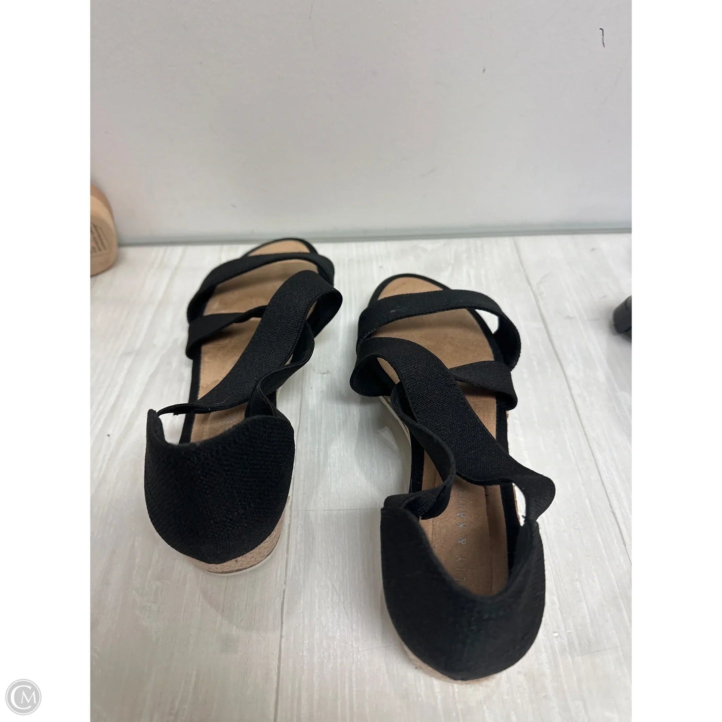 Sandals Flats By Kelly And Katie In Black, Size: 9.5