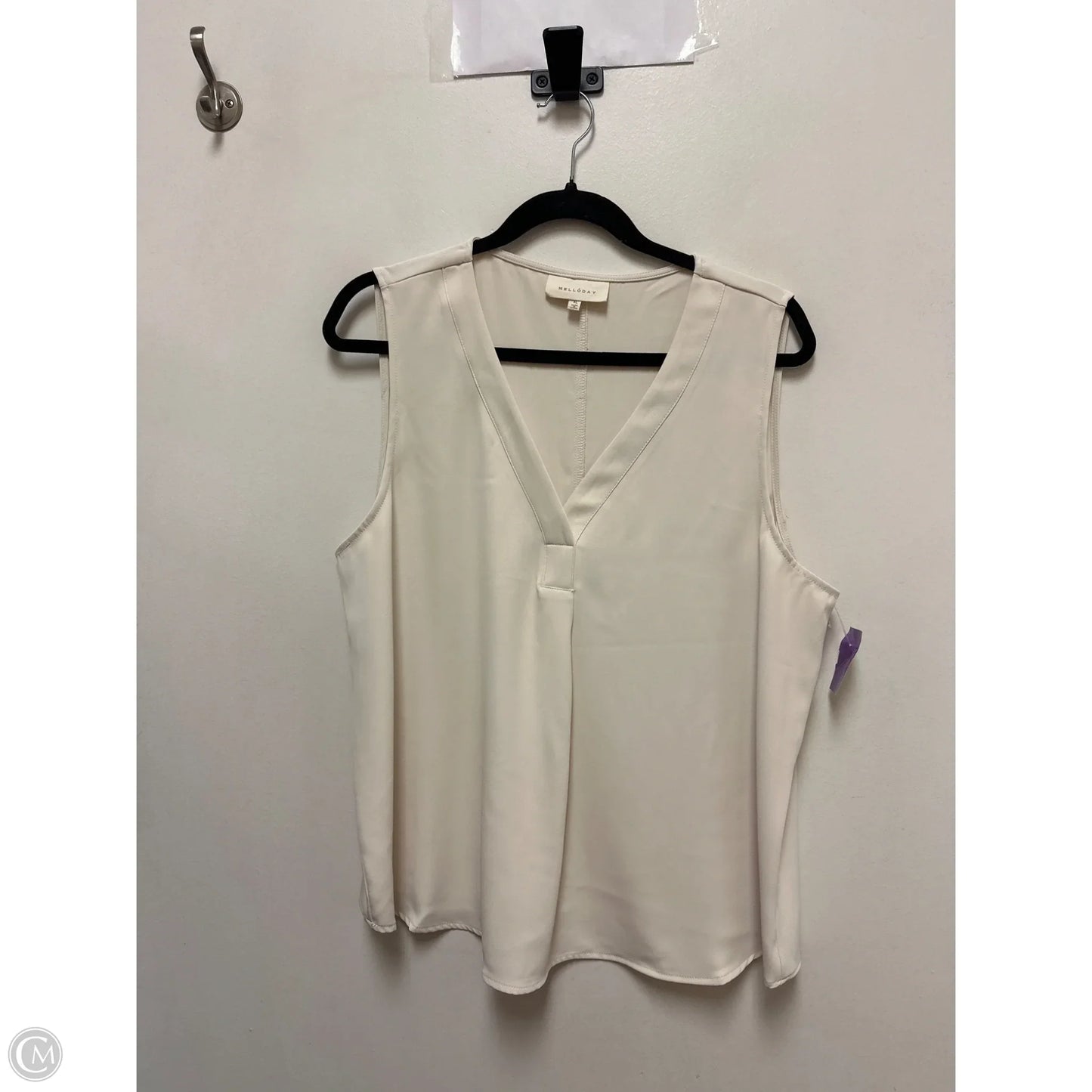 Top Sleeveless By Melloday In Cream, Size: Xl
