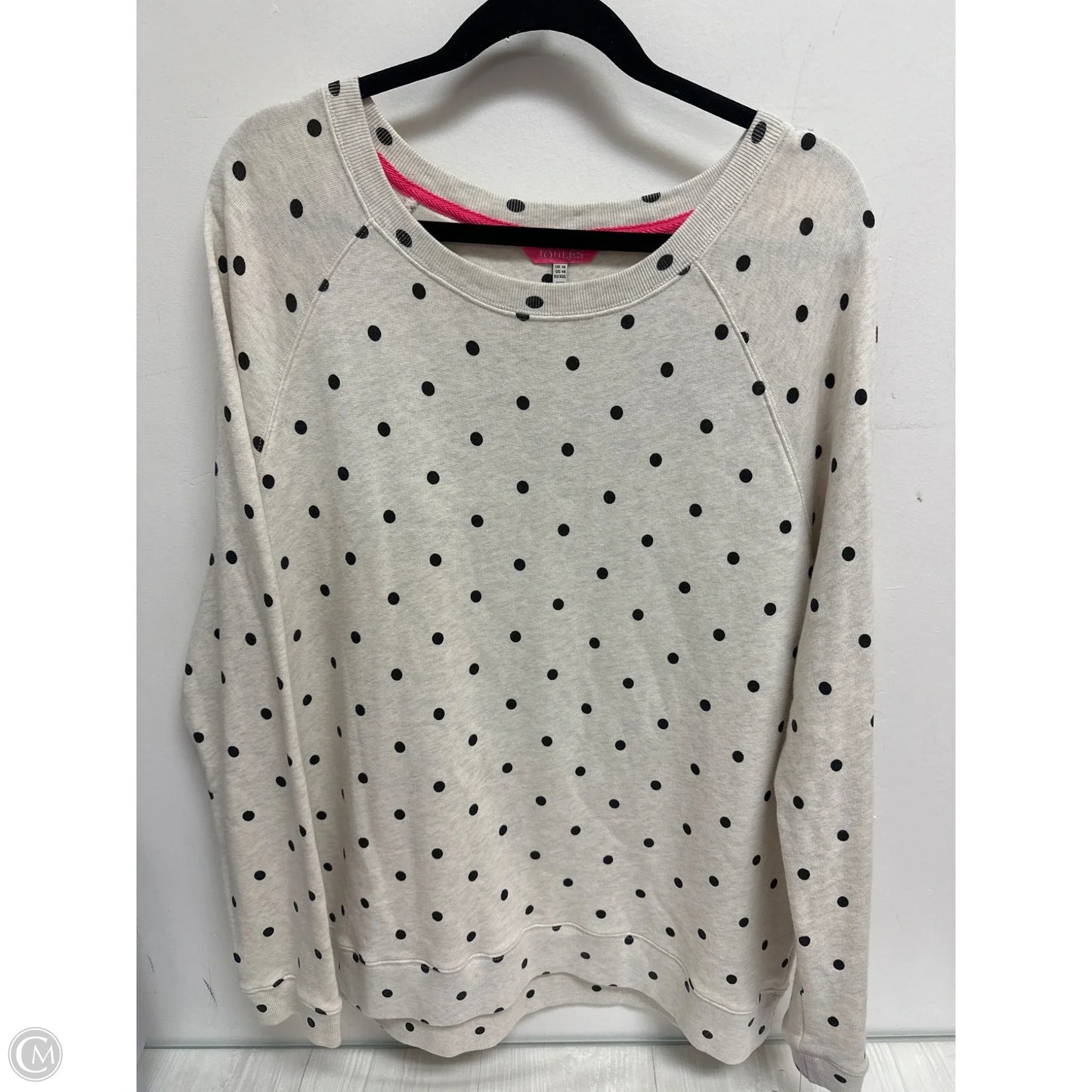 Sweatshirt Crewneck By Joules In Polkadot Pattern, Size: L