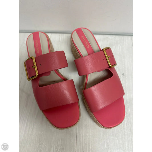 Sandals Heels Wedge By Franco Sarto In Pink, Size: 9