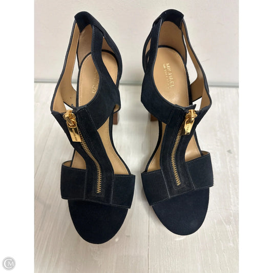 Sandals Heels Block By Michael By Michael Kors In Black, Size: 9