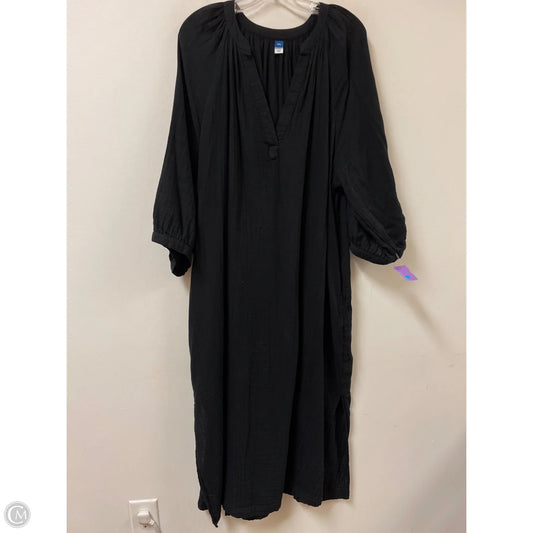 Dress Casual Midi By Old Navy In Black, Size: 1x