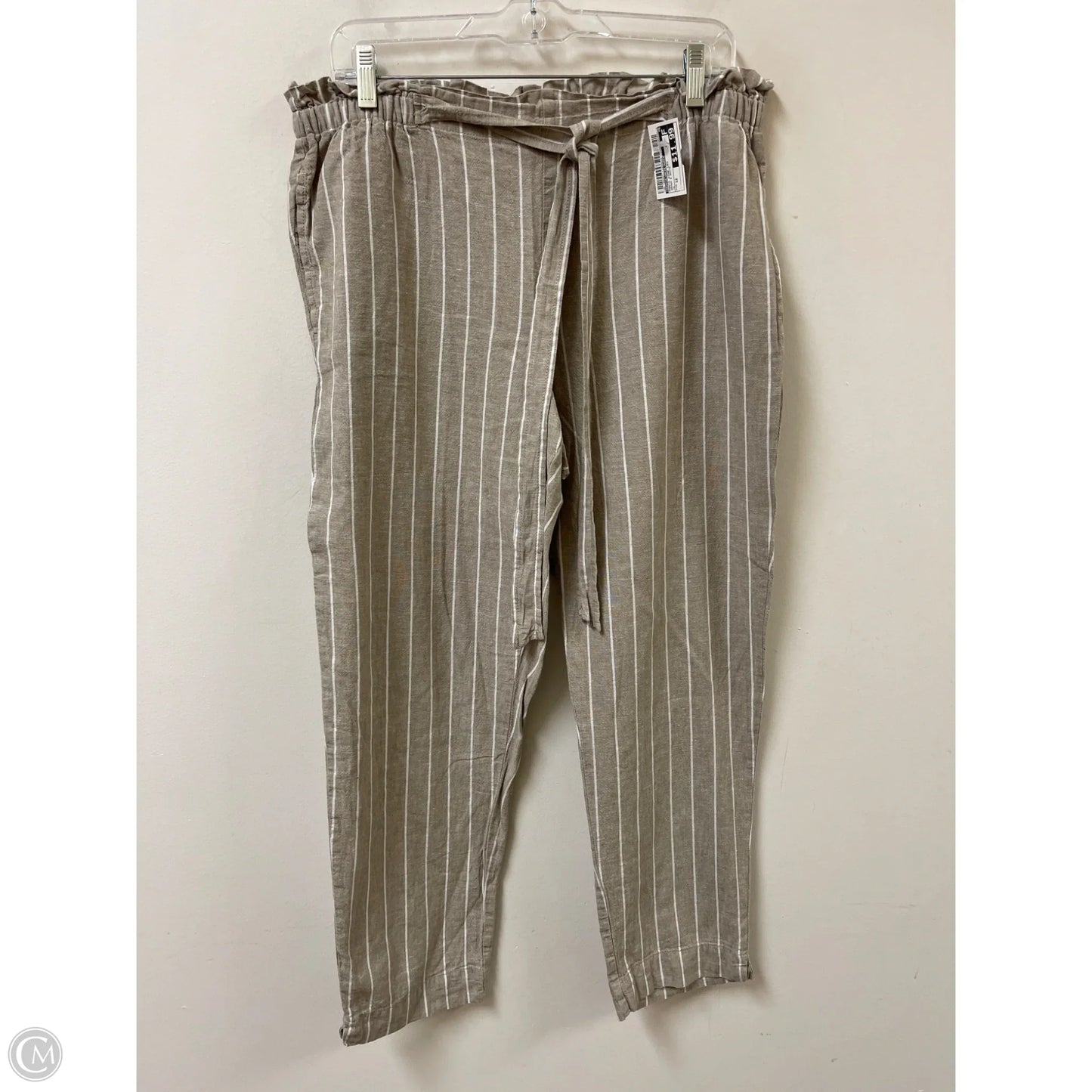 Pants Wide Leg By Beachlunchlounge In Brown & White, Size: 12