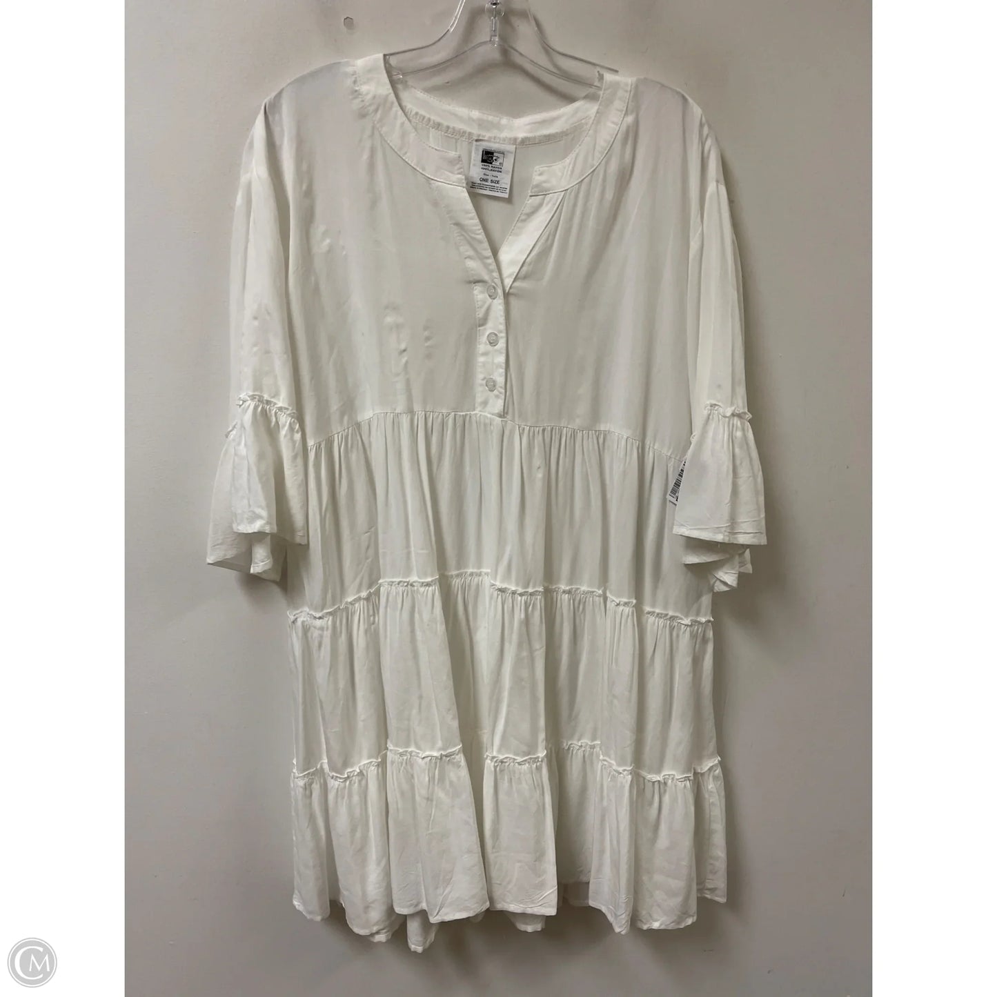 Dress Casual Midi By Clothes Mentor In White, Size: Osfm