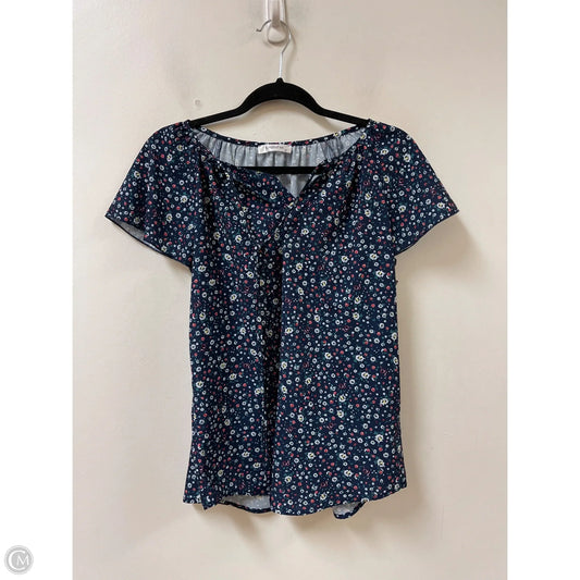 Top Short Sleeve By Clothes Mentor In Navy, Size: M