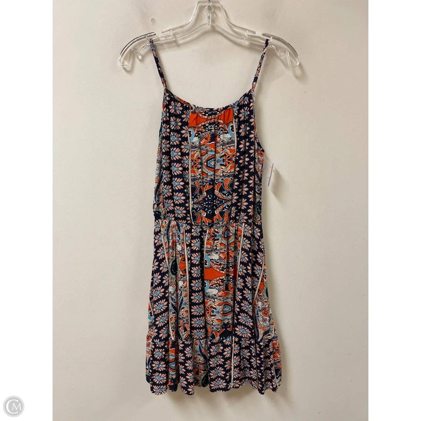Dress Casual Short By Clothes Mentor In Blue & Orange, Size: S