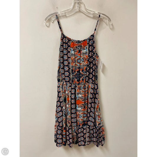 Dress Casual Short By Clothes Mentor In Blue & Orange, Size: S