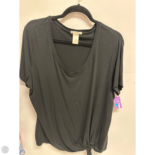 Top Short Sleeve By Matty M In Black, Size: M