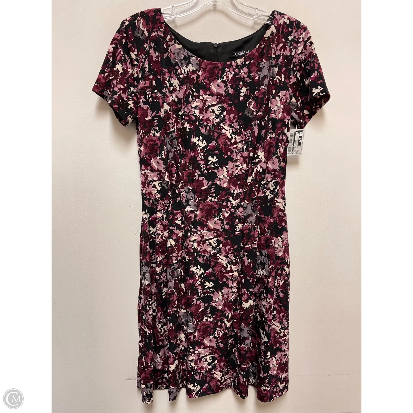 Dress Casual Short By Roz And Ali In Black & Purple, Size: S