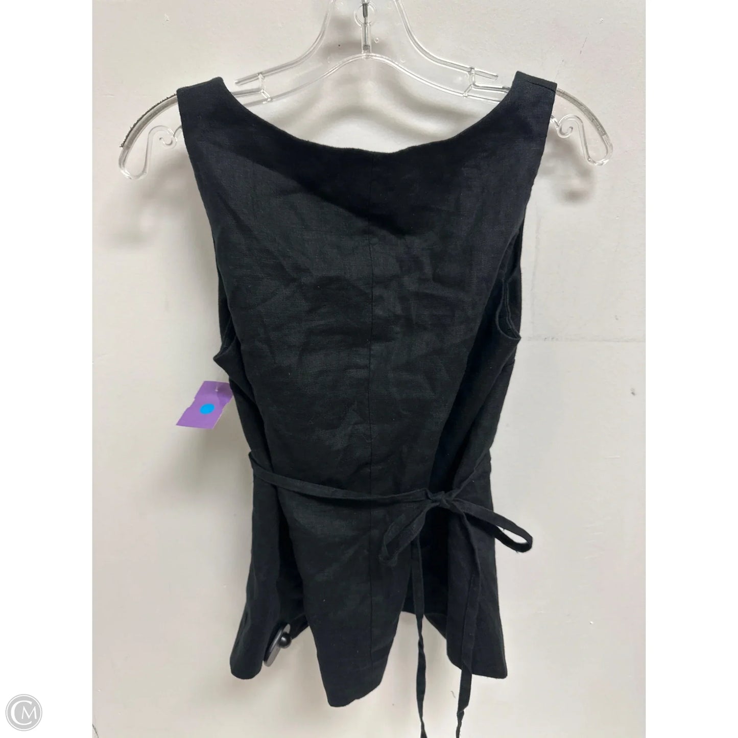 Blouse Sleeveless By Banana Republic In Black, Size: S
