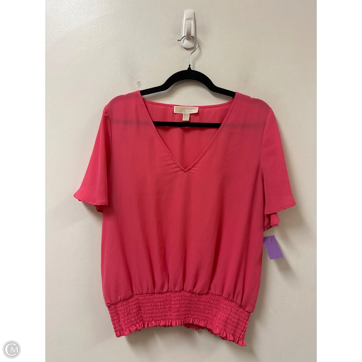 Top Short Sleeve By Michael By Michael Kors In Pink, Size: L