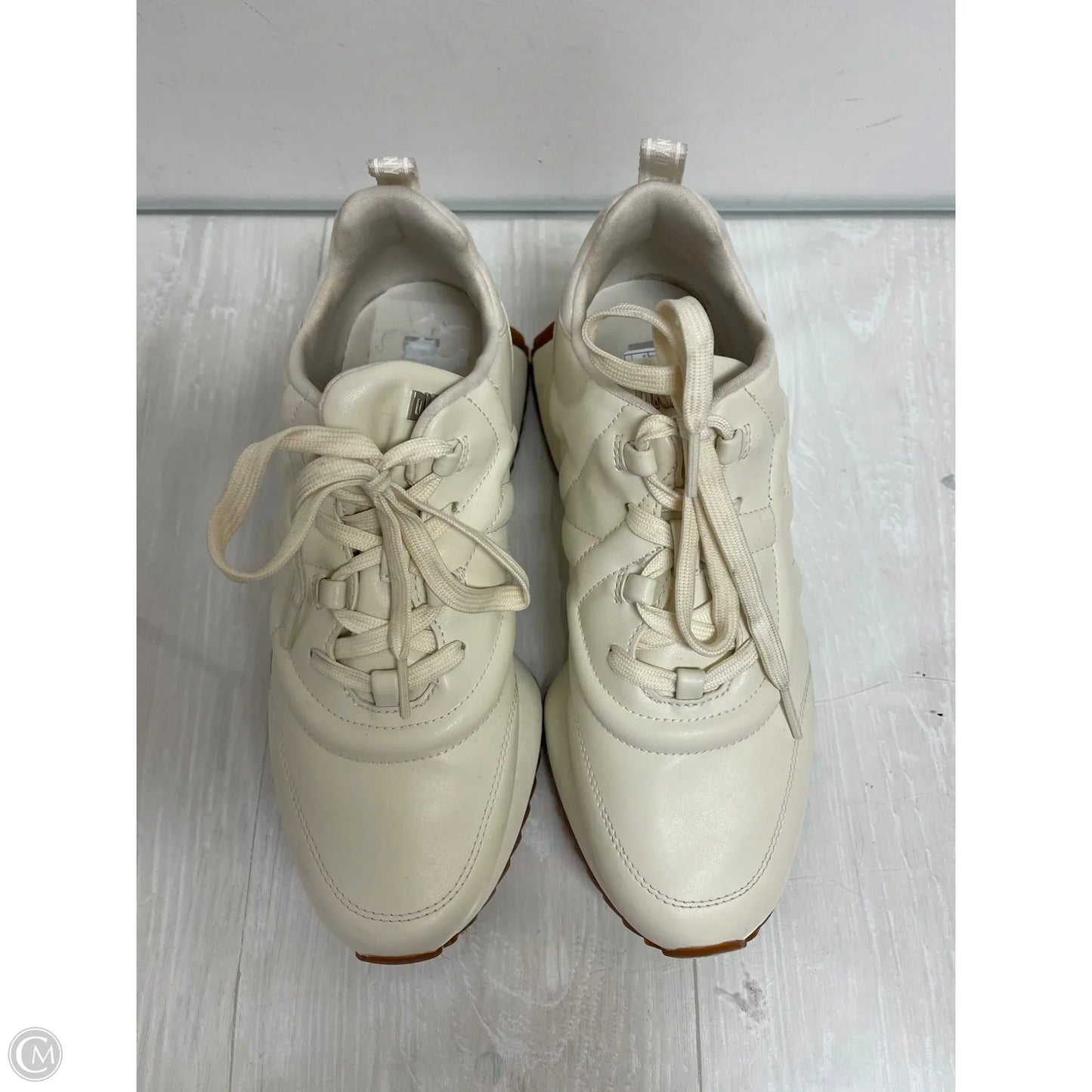 Shoes Sneakers By Dkny In Cream, Size: 9