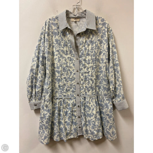 Dress Casual Short By Entro In Blue & White, Size: S