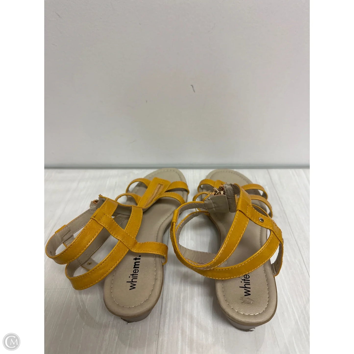 Sandals Flats By White Mountain In Yellow, Size: 10