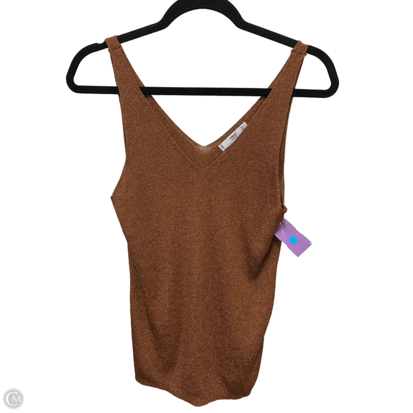 Top Sleeveless By Mng In Bronze, Size: S