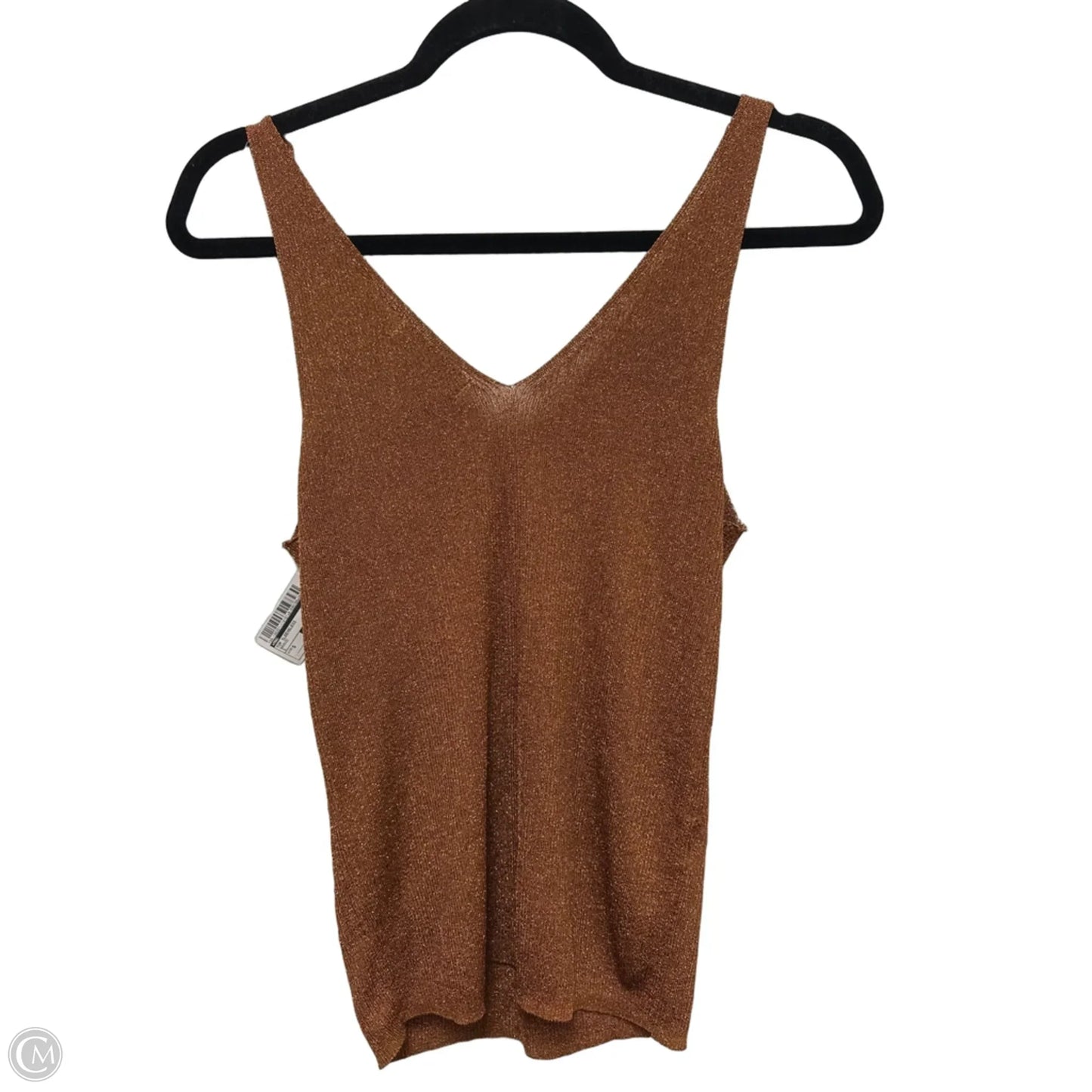 Top Sleeveless By Mng In Bronze, Size: S