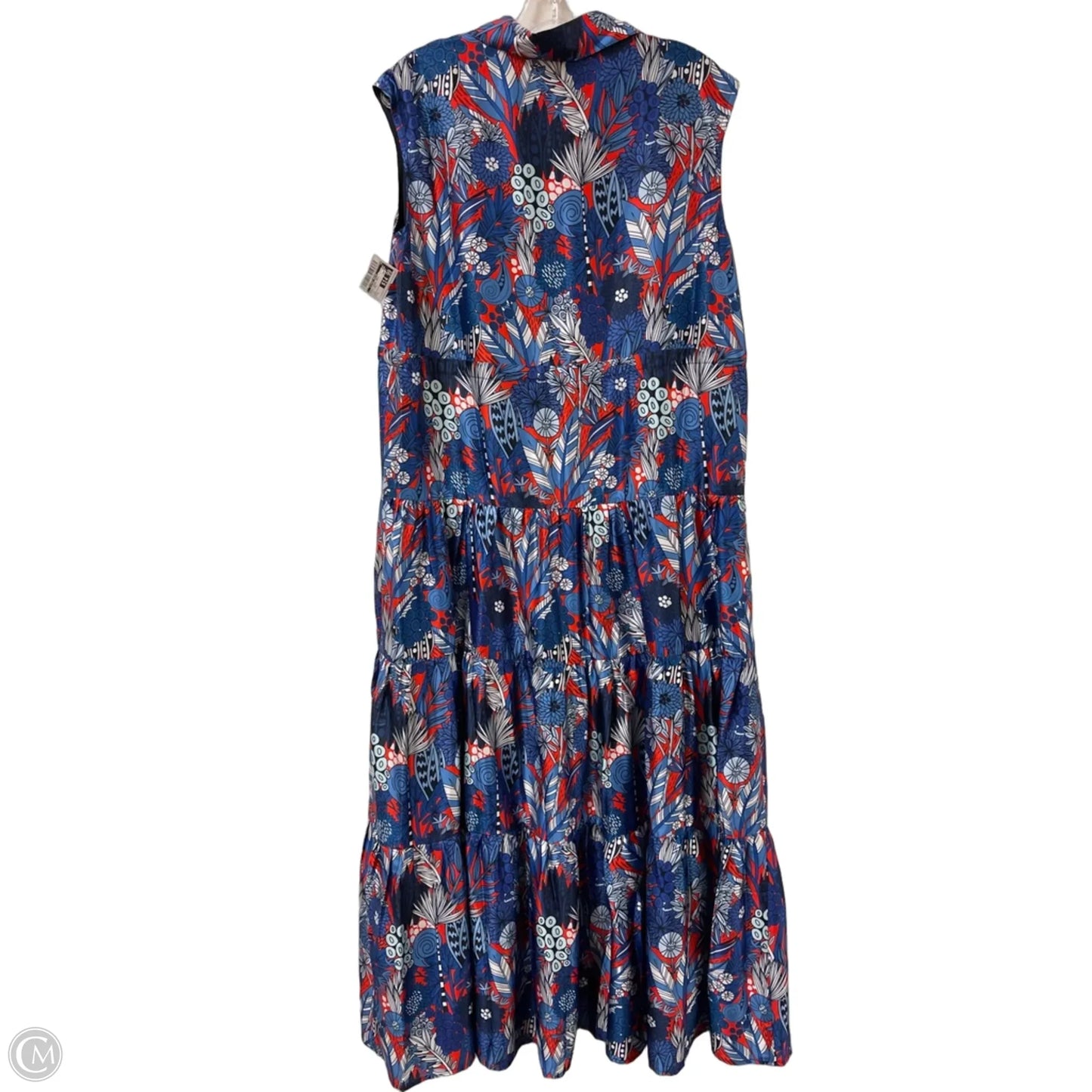 Dress Casual Maxi By Clothes Mentor In Blue & Red, Size: S