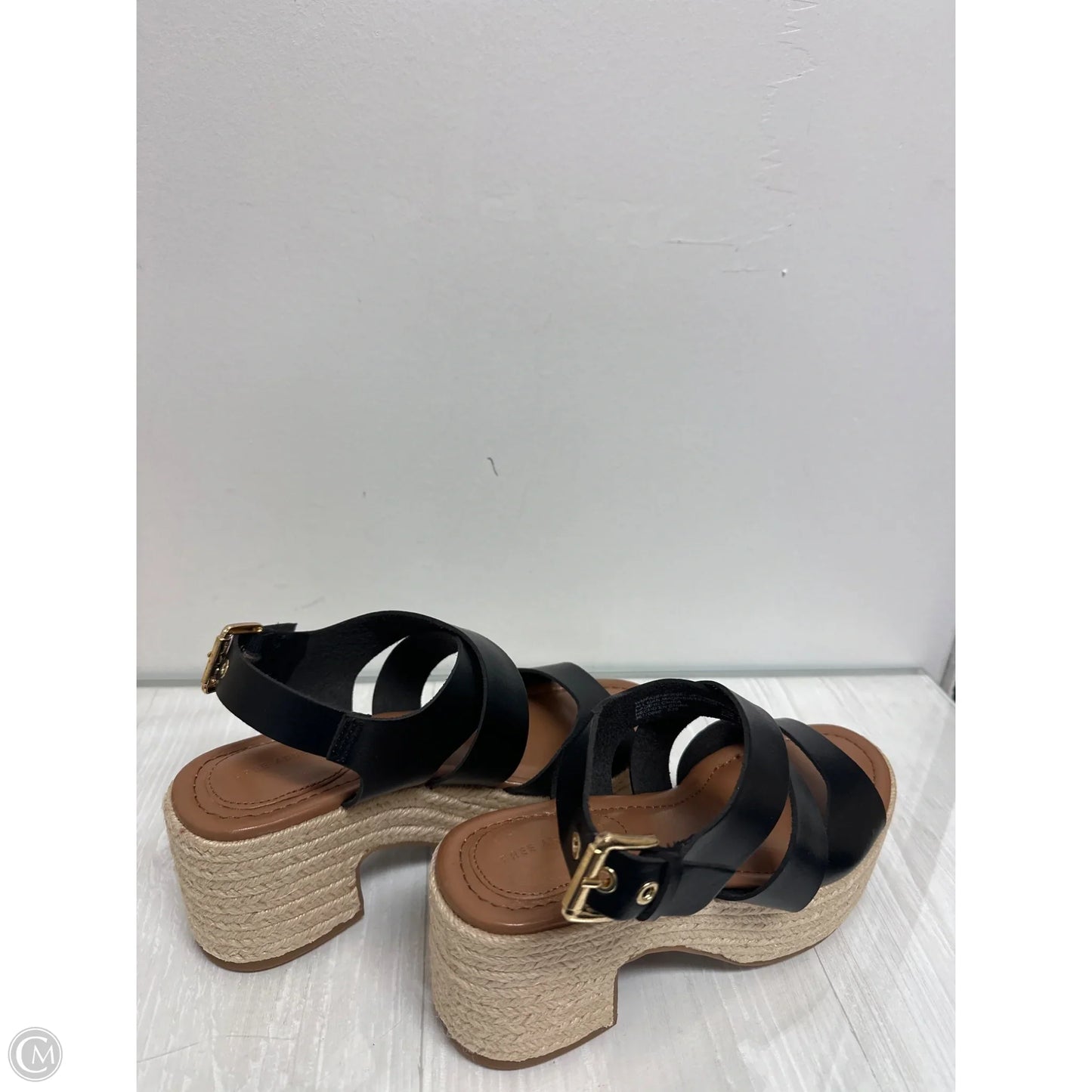 Sandals Heels Block By Free Assembly In Black, Size: 6.5