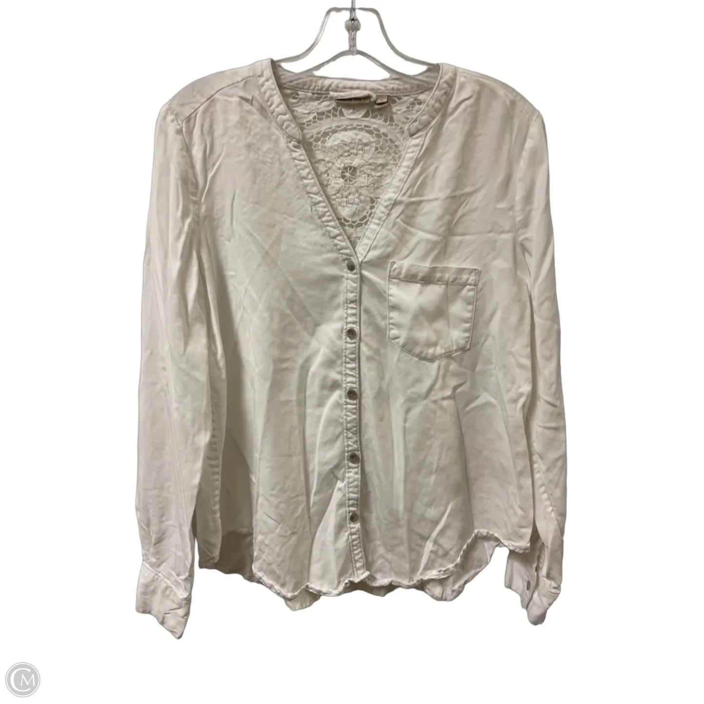 Blouse Long Sleeve By Holding Horses In White, Size: S