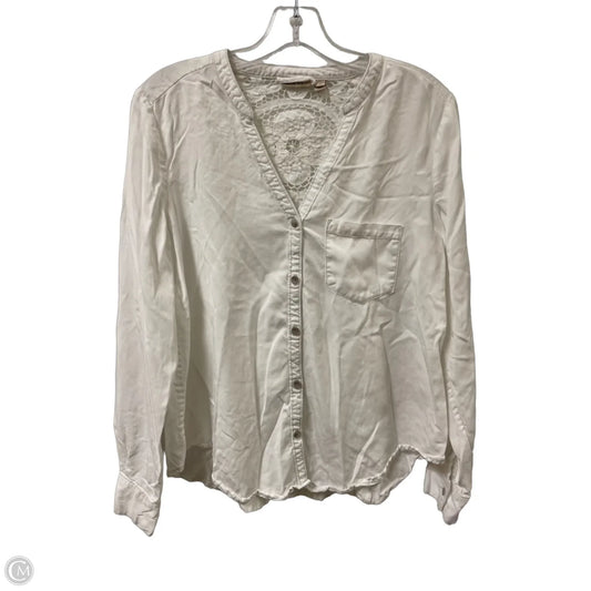 Blouse Long Sleeve By Holding Horses In White, Size: S