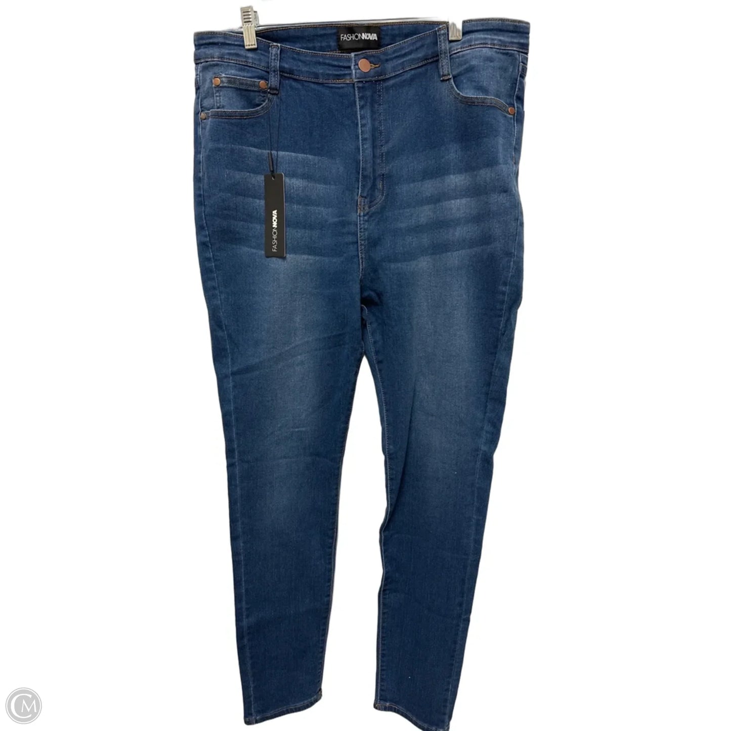 Jeans Skinny By Fashion Nova In Blue Denim, Size: 18