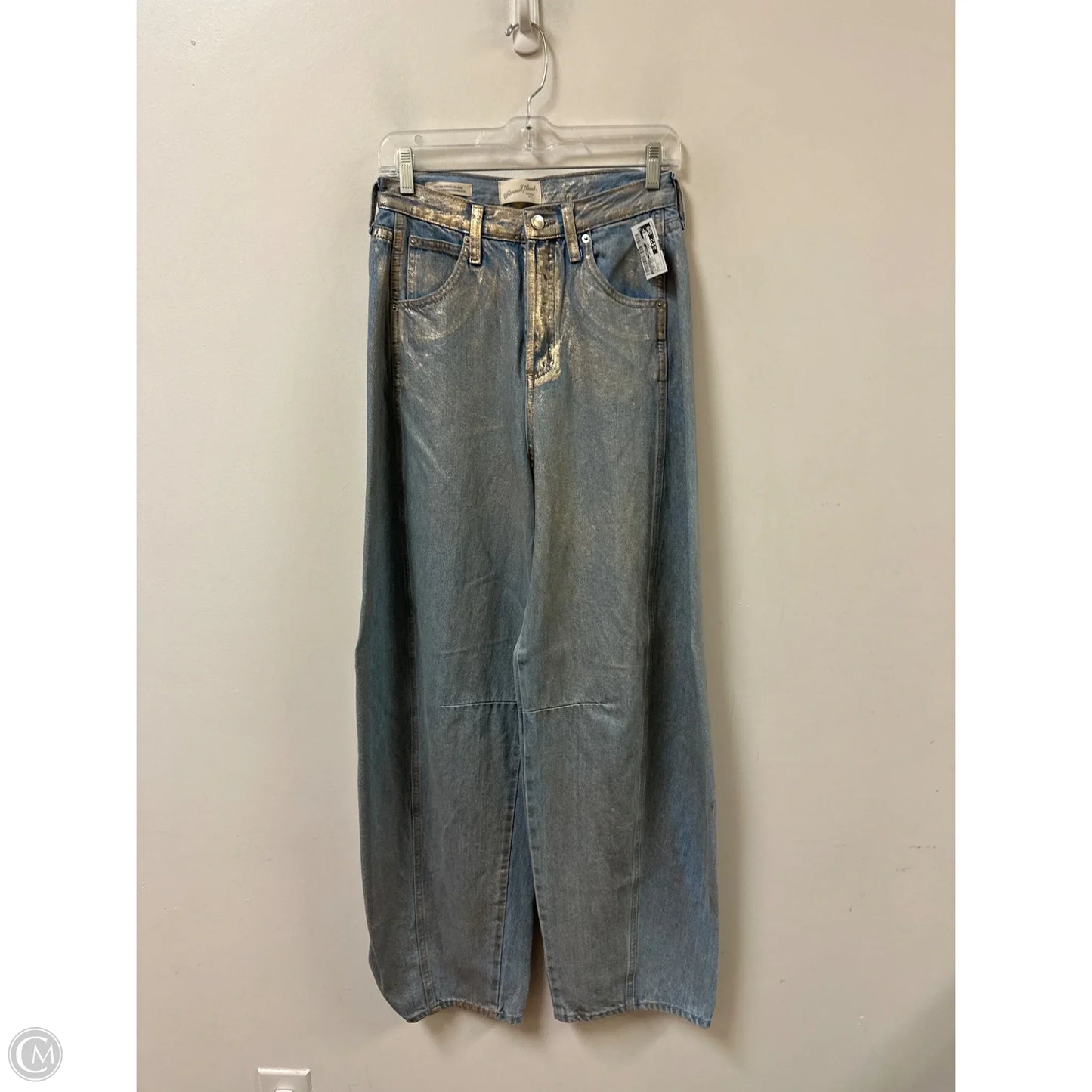 Jeans Wide Leg By Universal Thread In Blue & Gold, Size: 2