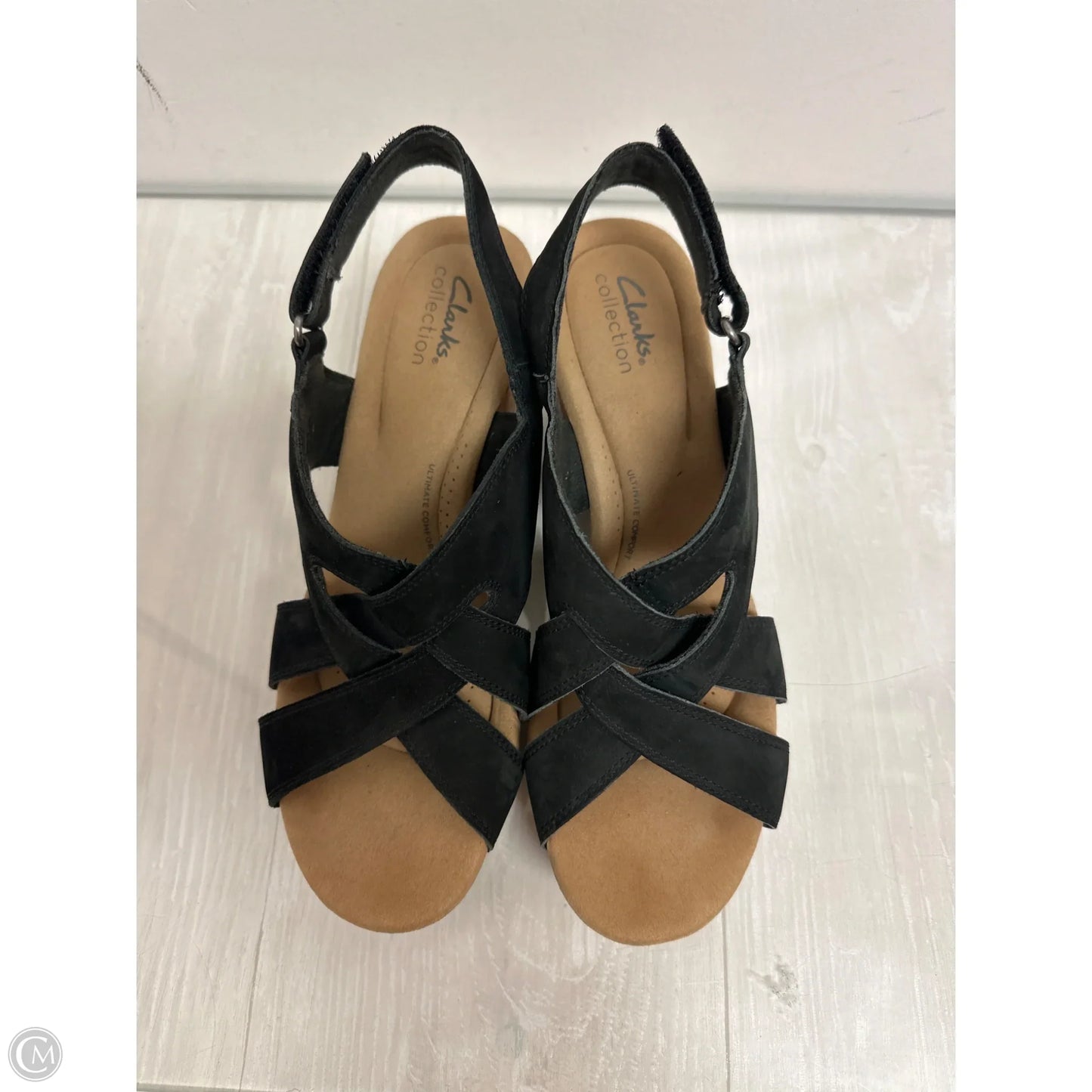 Sandals Heels Block By Clarks In Black, Size: 10