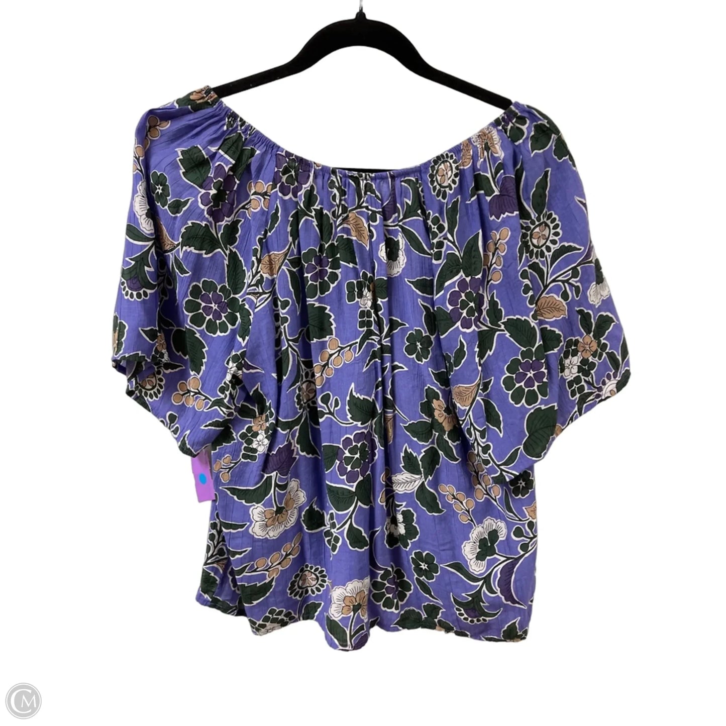 Top Short Sleeve By Ann Taylor In Purple, Size: M