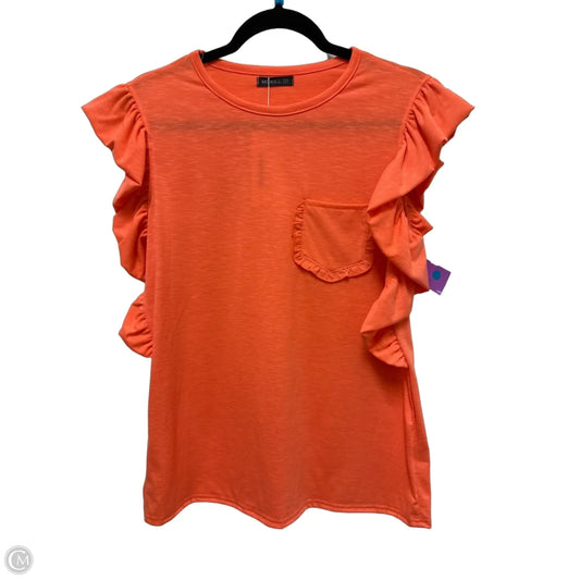 Top Short Sleeve By Miholl In Orange, Size: S