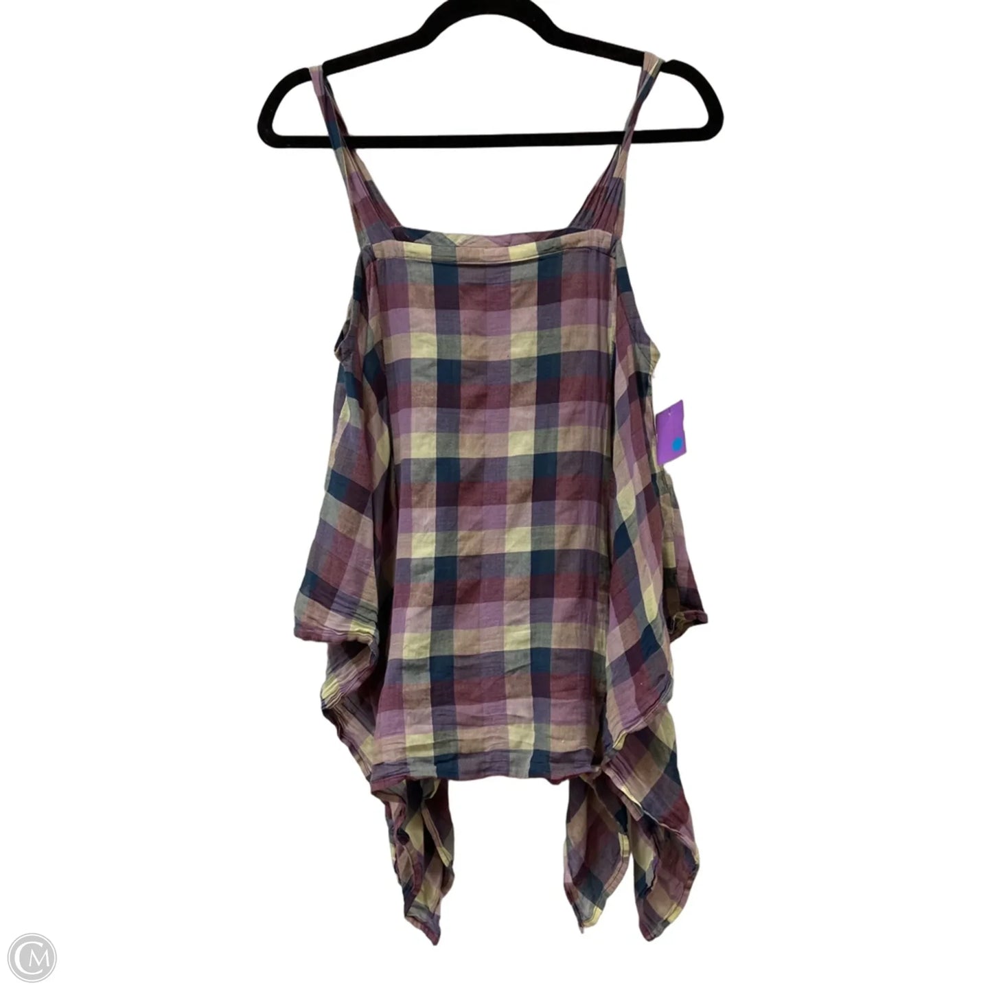 Top Sleeveless By Holding Horses In Green & Purple, Size: S