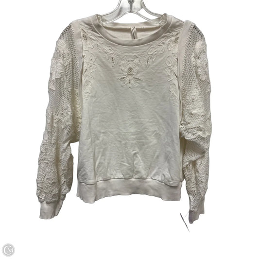Top Long Sleeve By Anthropologie In White, Size: Xs