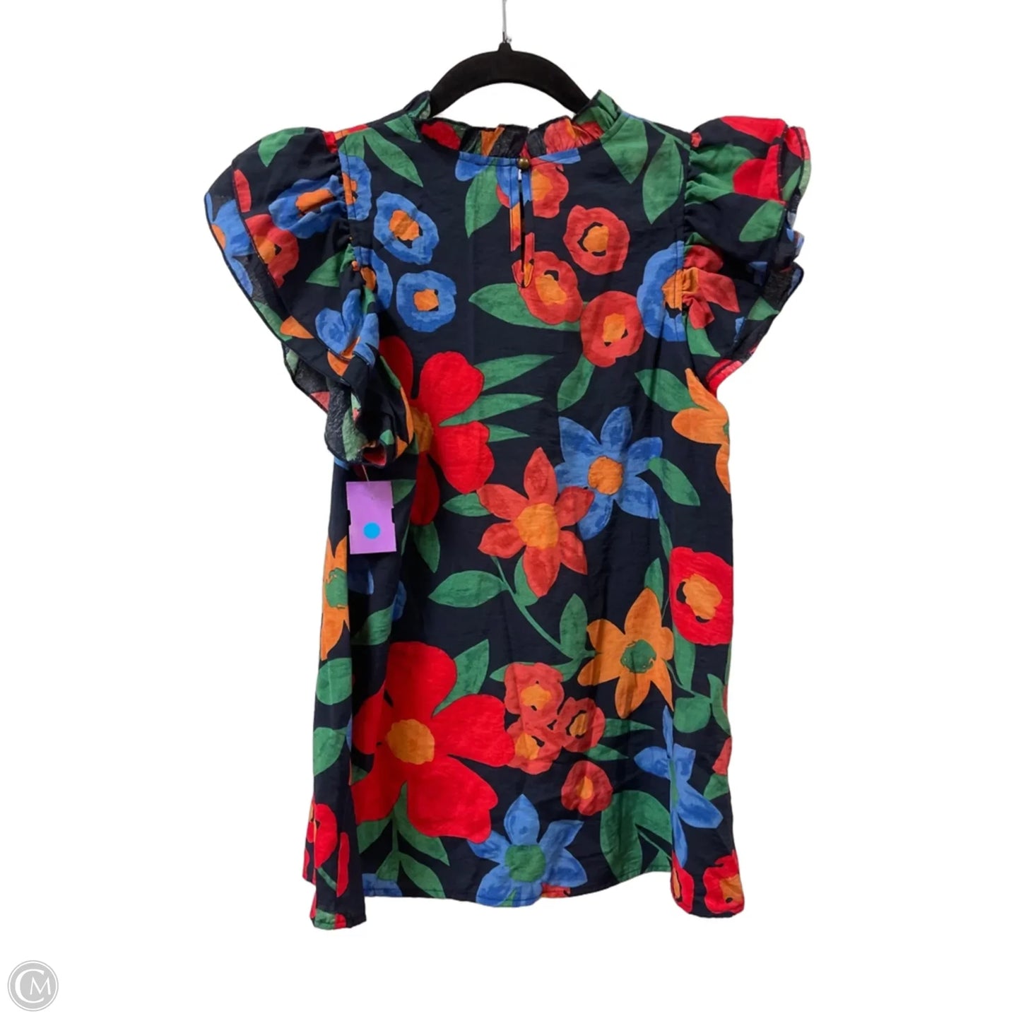 Top Short Sleeve By Entro In Blue & Red, Size: S