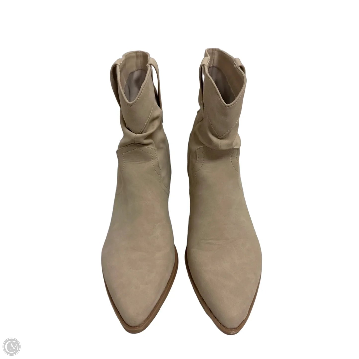 Boots Ankle Heels By Time And Tru In Cream, Size: 8