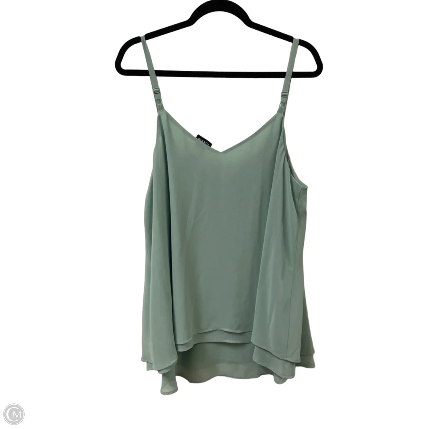 Top Sleeveless By Torrid In Green, Size: 1x