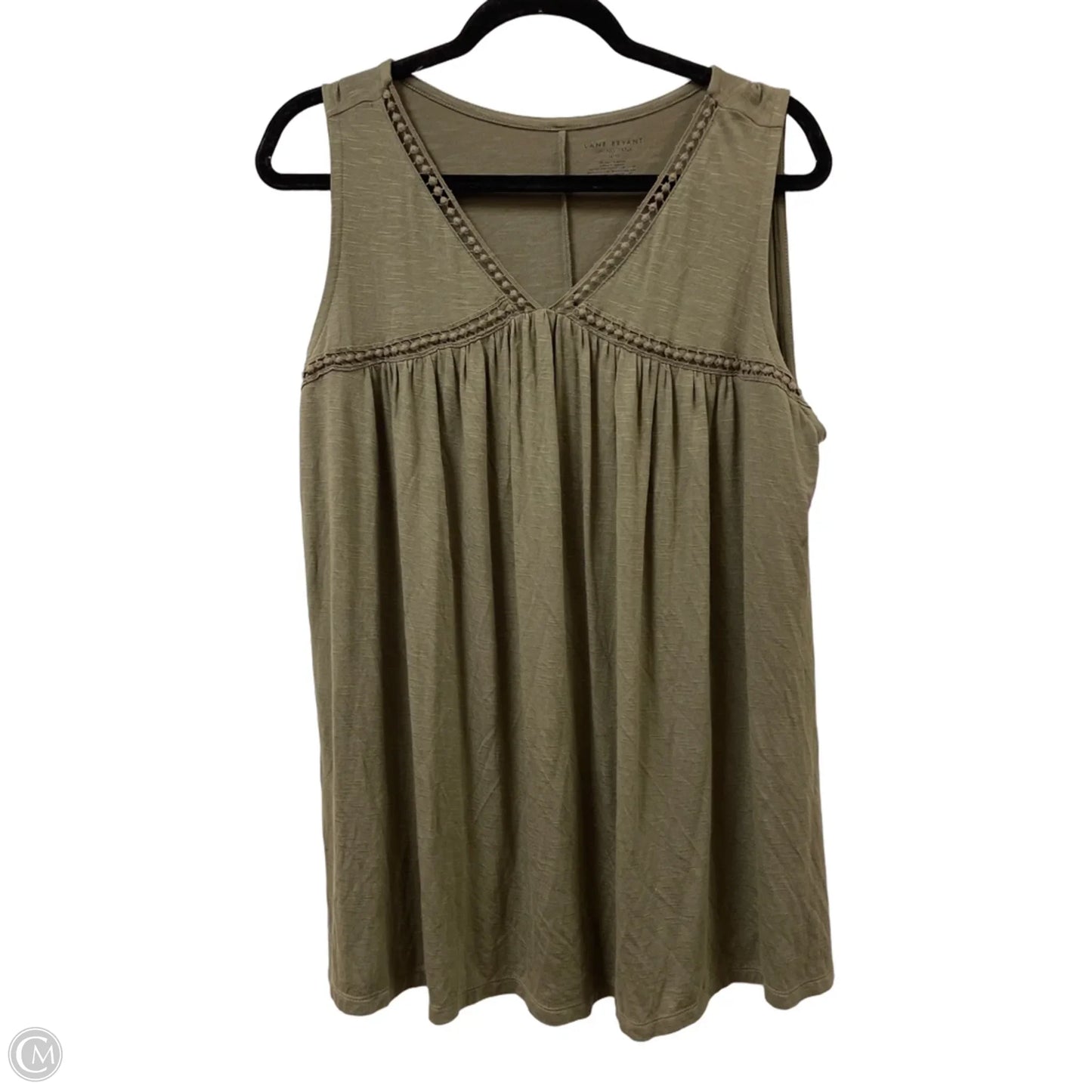 Top Sleeveless By Lane Bryant In Green, Size: Xl