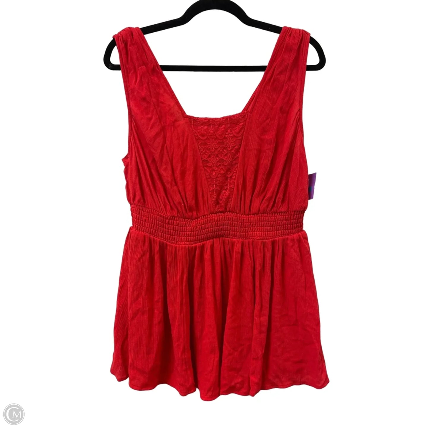 Top Sleeveless By Torrid In Red, Size: Xl