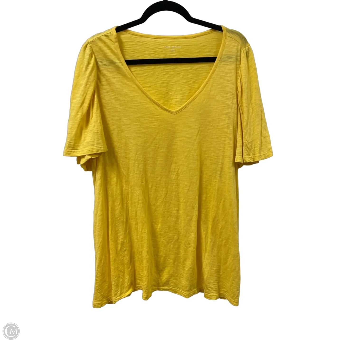 Top Short Sleeve By Lane Bryant In Yellow, Size: L